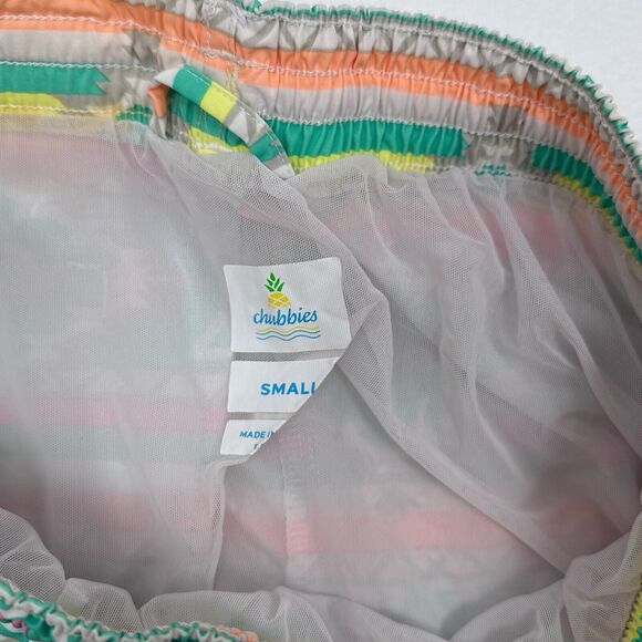 Chubbies Swim Trunks Size Small 5” Inseam Bathing Suit Retro Aztec 80s 90s Party - Picture 4 of 7